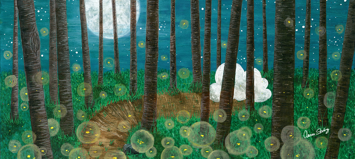 Album Ilustrado cuento Nube ilustracion pintura acrilico