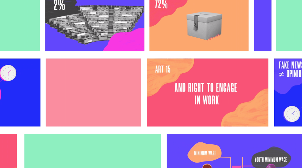 eu elections youth motion design right fight equality colorfull Human Right Form