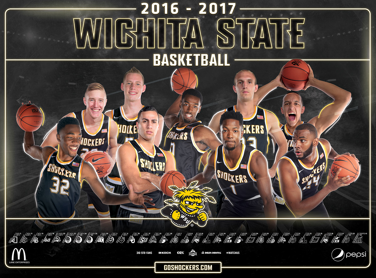 graphic design  sports posters WSU Wichita Wichita State University