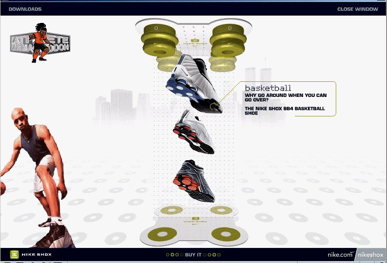 product copy web copy Nike shox product launch Athletic Gear sneakers