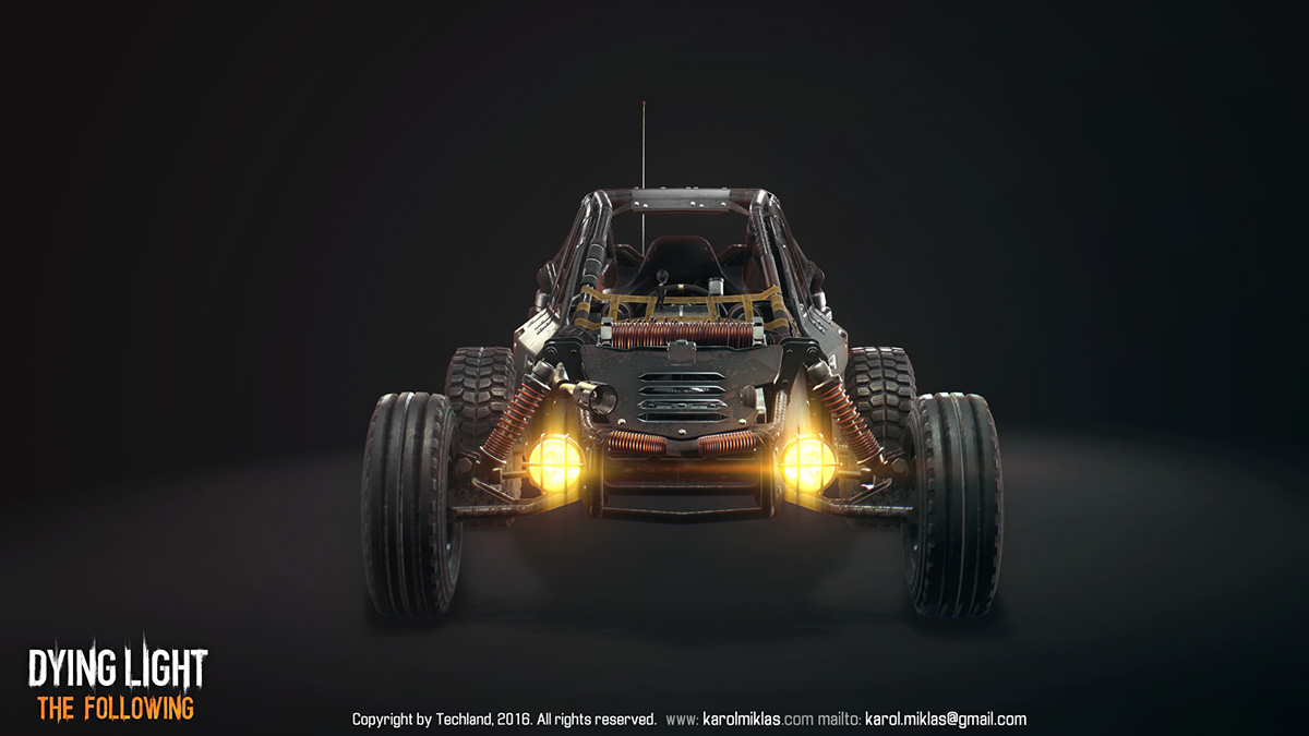 Vehicle lowpoly game 3D buggy Offroad dying light techland