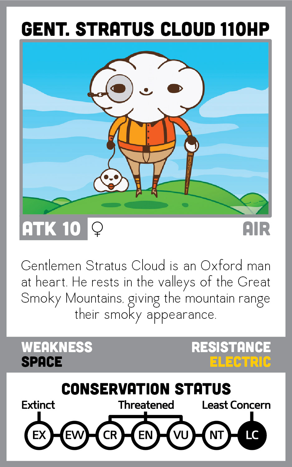 Stratus cloud cute kawaii card sticker game mountains