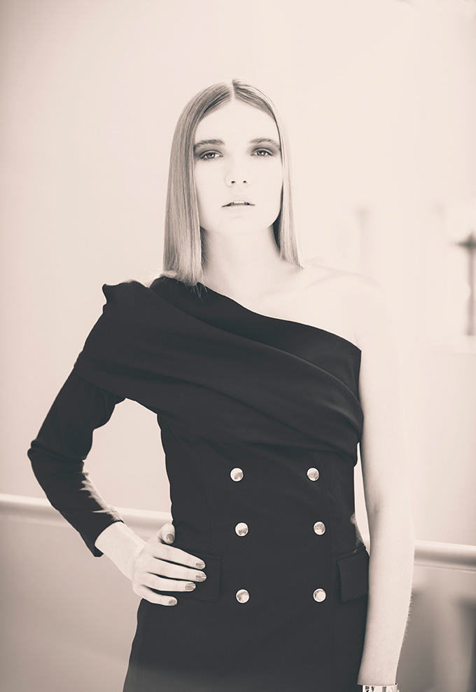couture model location Style styling  womenswear Black&white