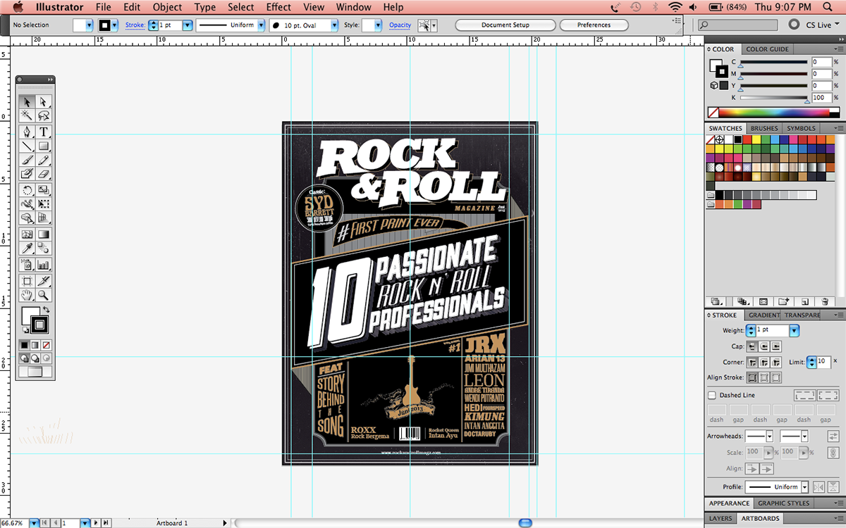 magazine rock Layout indonesia metal sketch concept