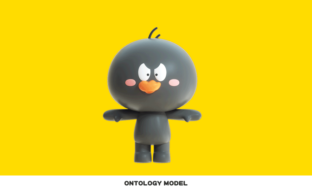 3D brand c4d cartoon Character design  cute duck funny kids Mascot
