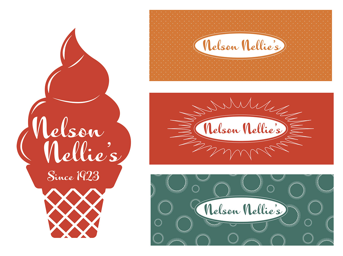 bold branding  cold color desert Food  ice cream treats yummy Adobe Portfolio