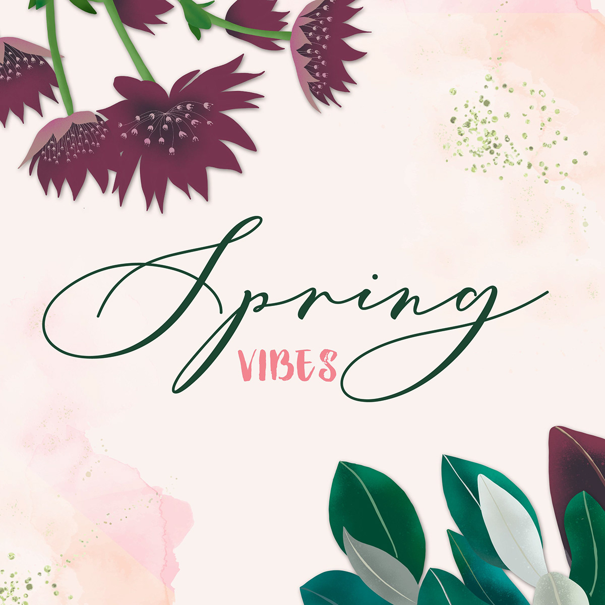card spring spring cards template
