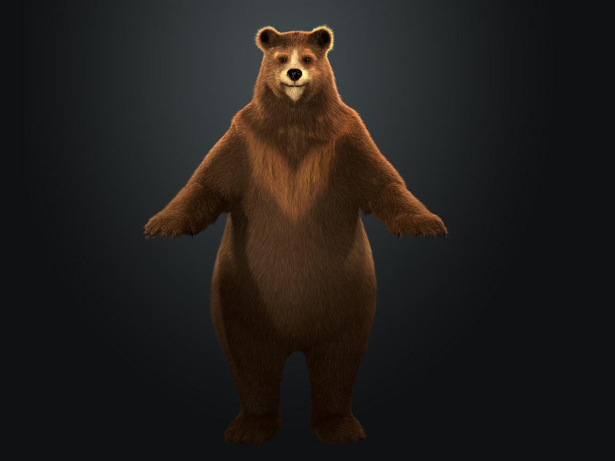 alpina bear Character design  3dmodel