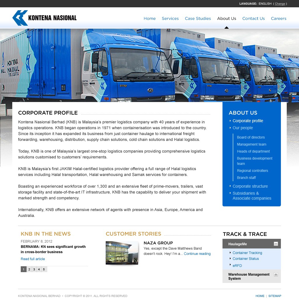 Logistics Website Mockup