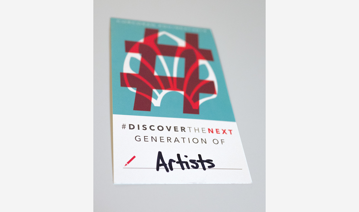 Next 2014 Corcoran Design Lab rack card stickers Class of 2014 next at the corcoran brochure logo Exhibition  art museum