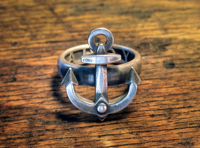 pirate Nautica anchor Pookas jewelry ring Shapeways 3d print 3d printing