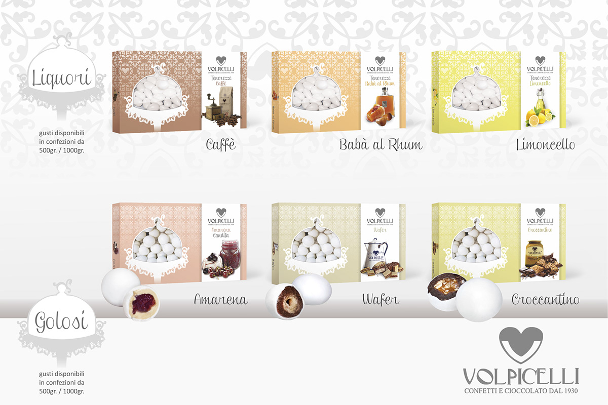 Volpicelli confetti Tenerezze packagingdesign Food  italia Italy Campania NAPOLI nola wedding weddingplanner
