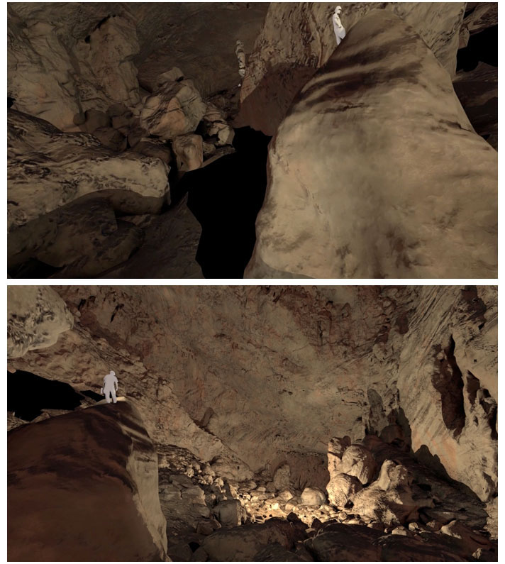 3D 3d animation cave rendering compositing light relief texture visualization