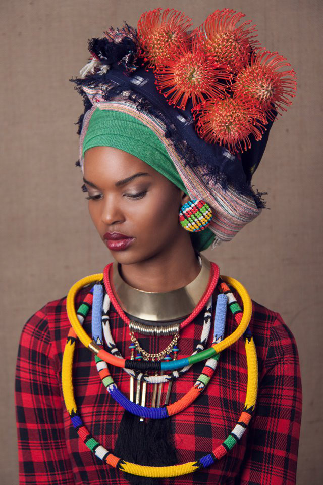 fashion photography african head dress editorial Gaschette Magazine Lauren Fletcher Lauren Fletcher Photography prints Patterns studio art art inspired Portraiture