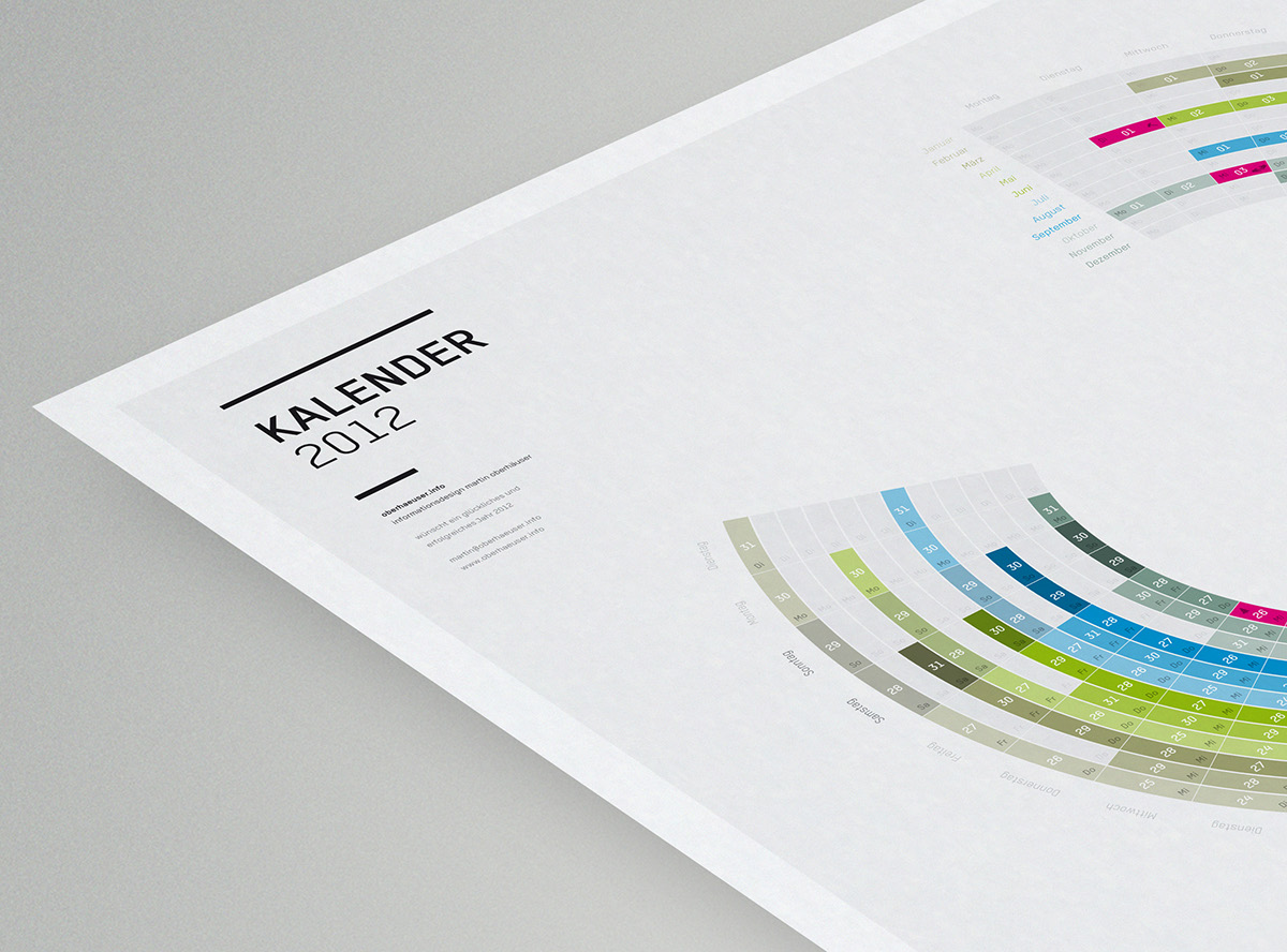 calendar infographic informationgraphics Day month year 2012