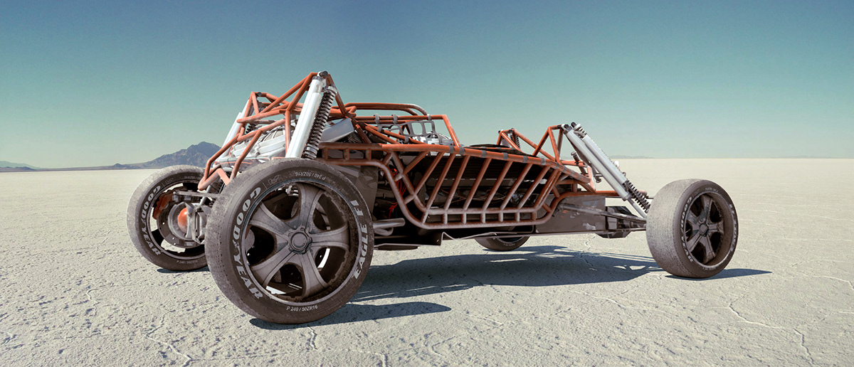 car car design automotive   soberpixels dirty bouncer cinema4d photoshop design Render Cars