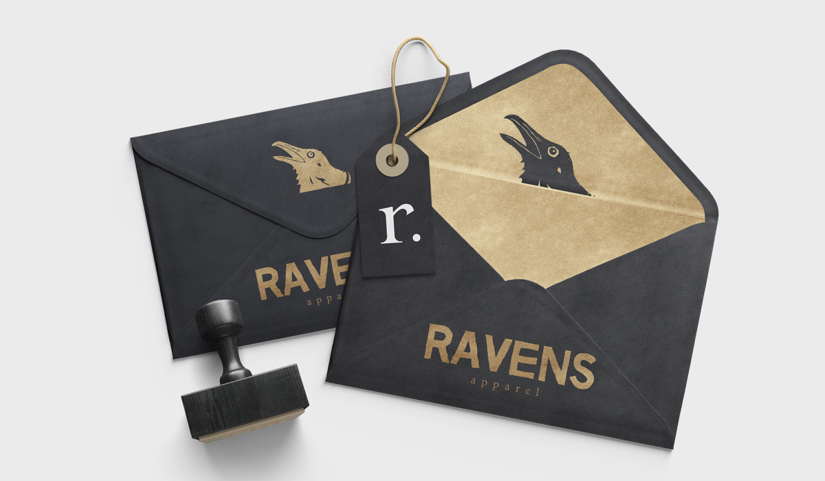 branding  ILLUSTRATION  graphic design  handmade logo ravens