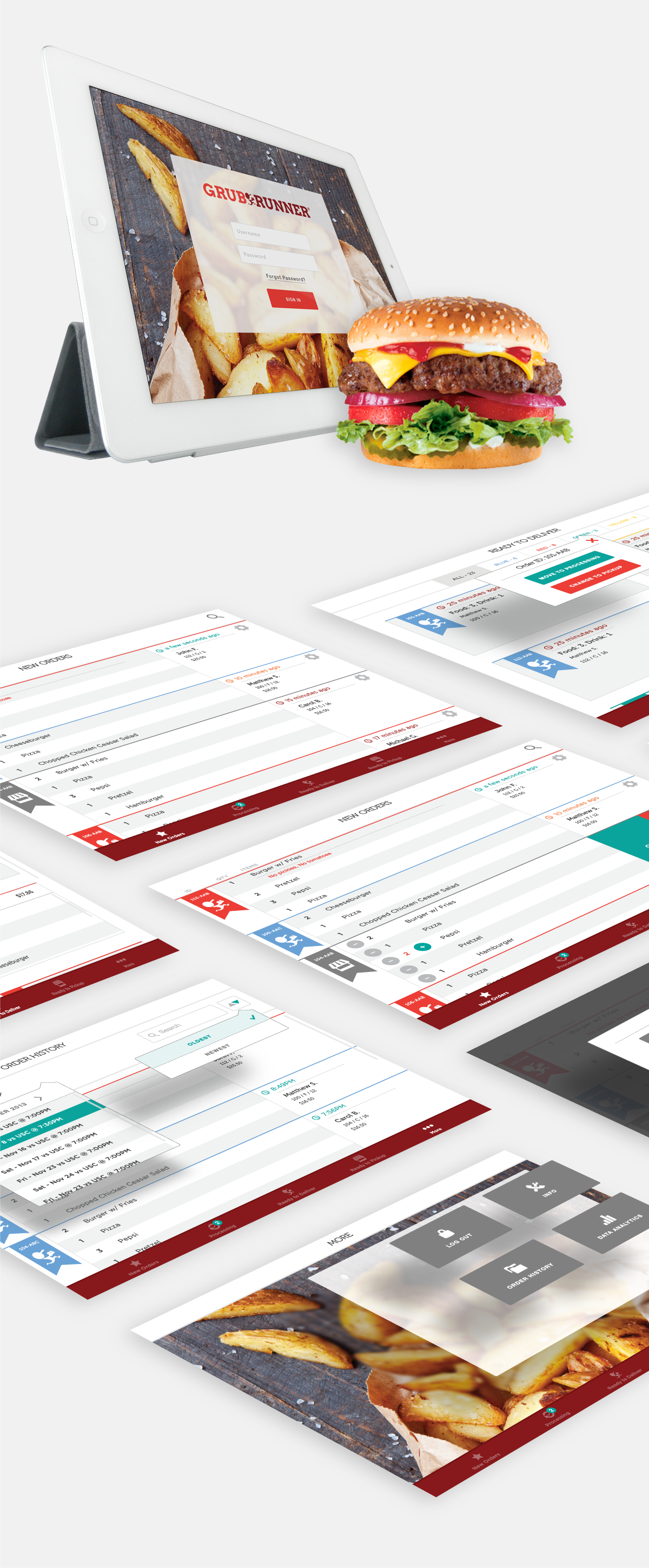 Startup service iOS App iPad App food delivery marketing dashboard sports tech shopping app Flyer Design Poster Design Case Study front-end development app development