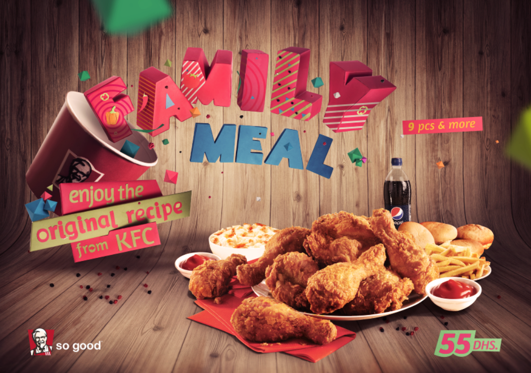 KFC paper craft family meal celebration wood chicken craft origami  paper folding meal family