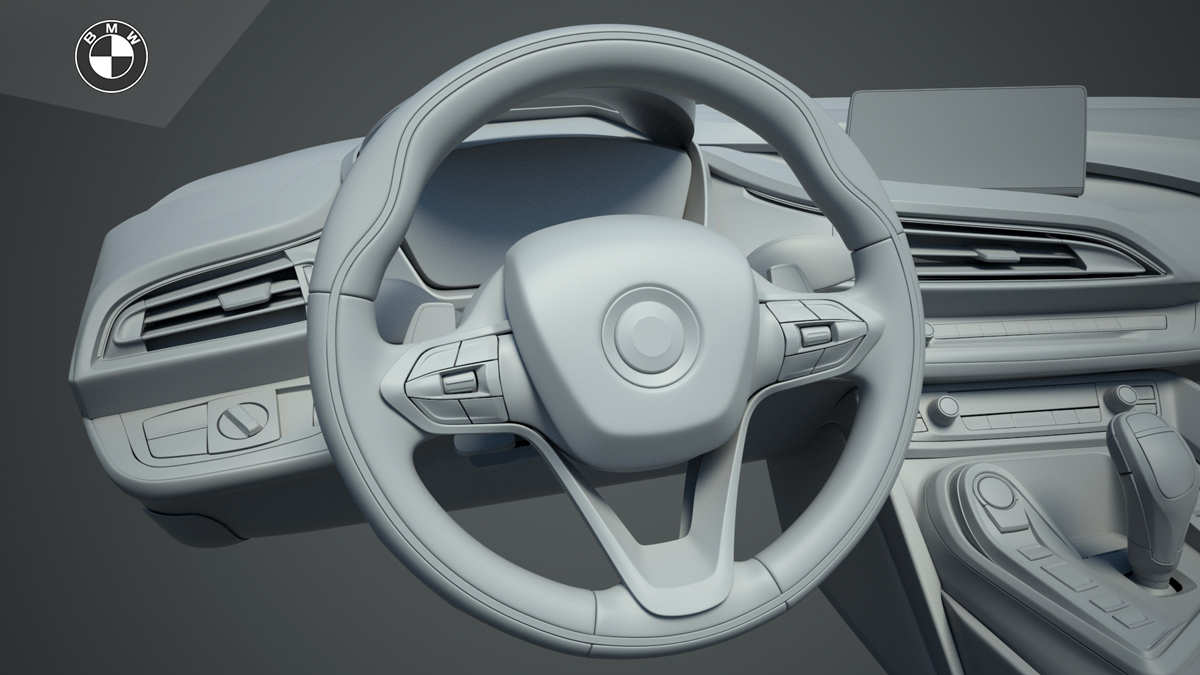 3D modeling car product visualization polygon Interior Transport Vehicle Design