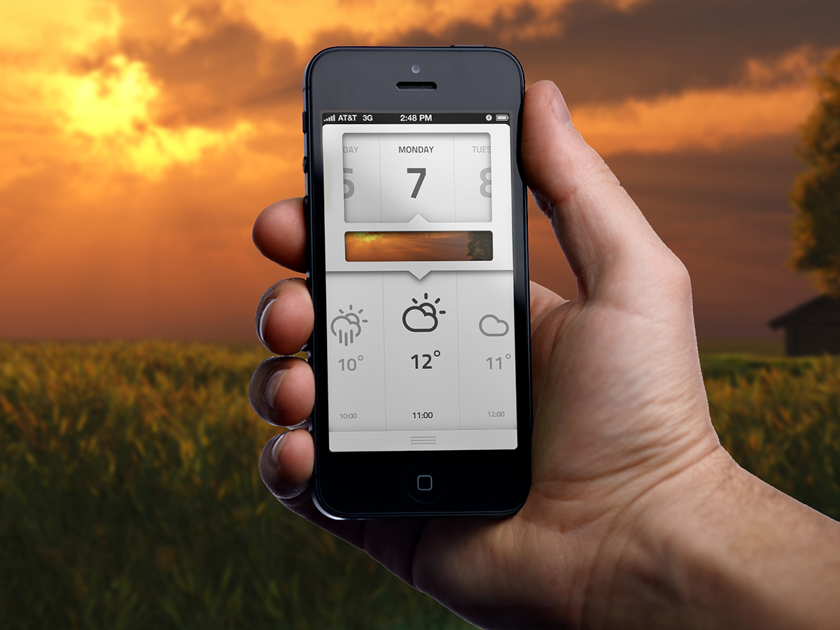 wheater   application UI ios iphone
