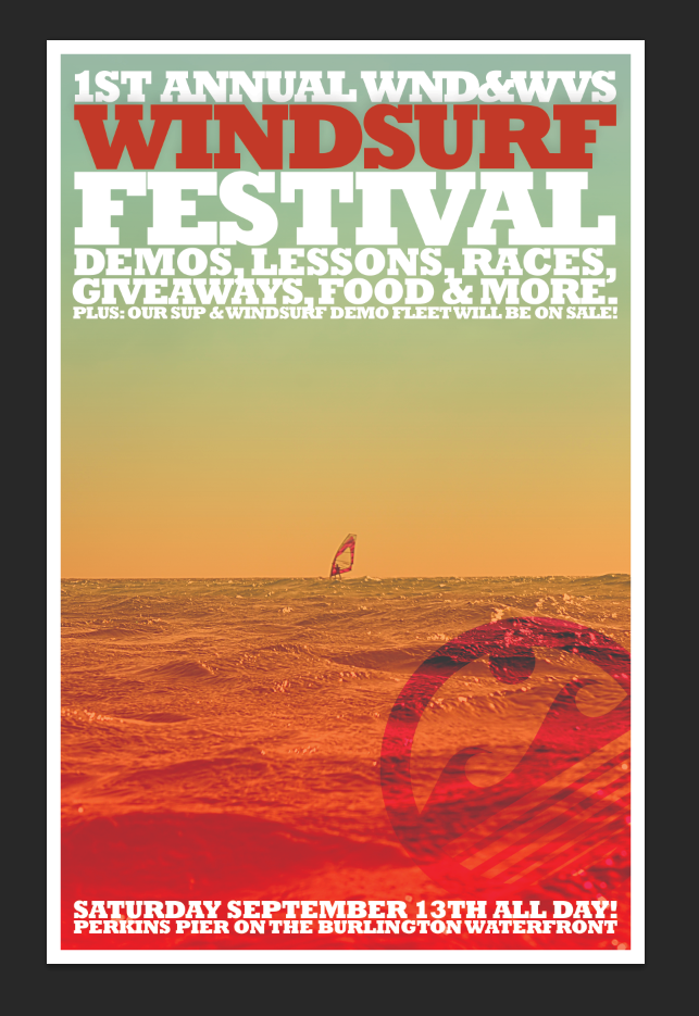 Adobe Portfolio poster Windsurfing