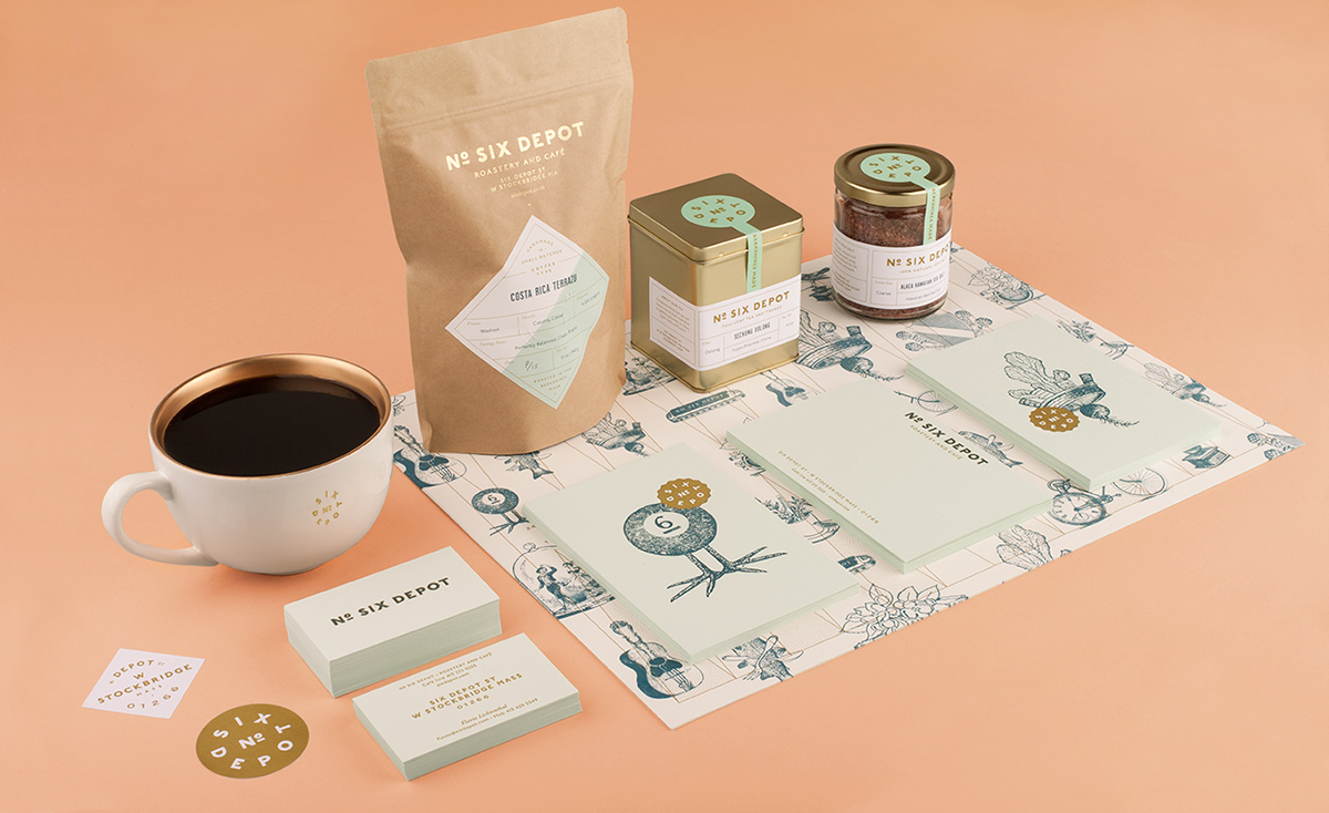 Identity Design Stationery labels Coffee tea Salt