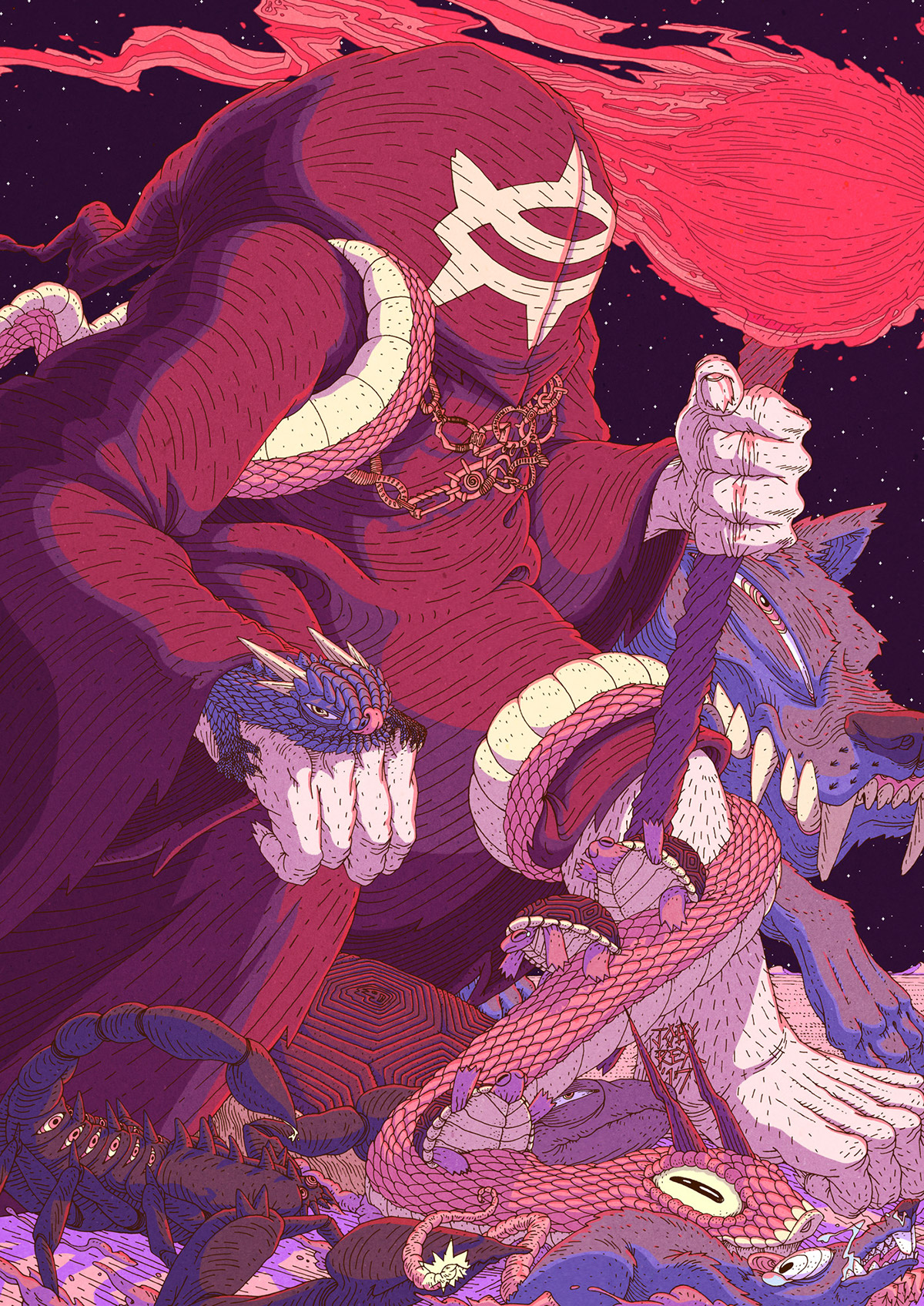 ILLUSTRATION  graphic monsters portfolio posters Character design  joeyrex