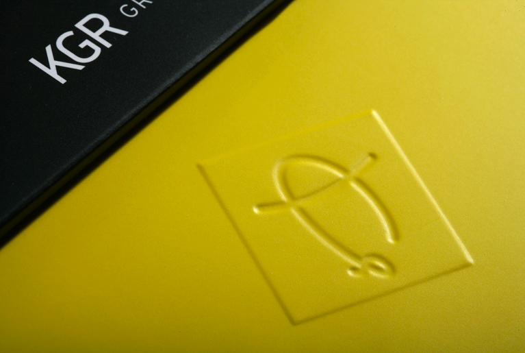 construction company identity yellow black logo Logotype envelope folder letterhead signature