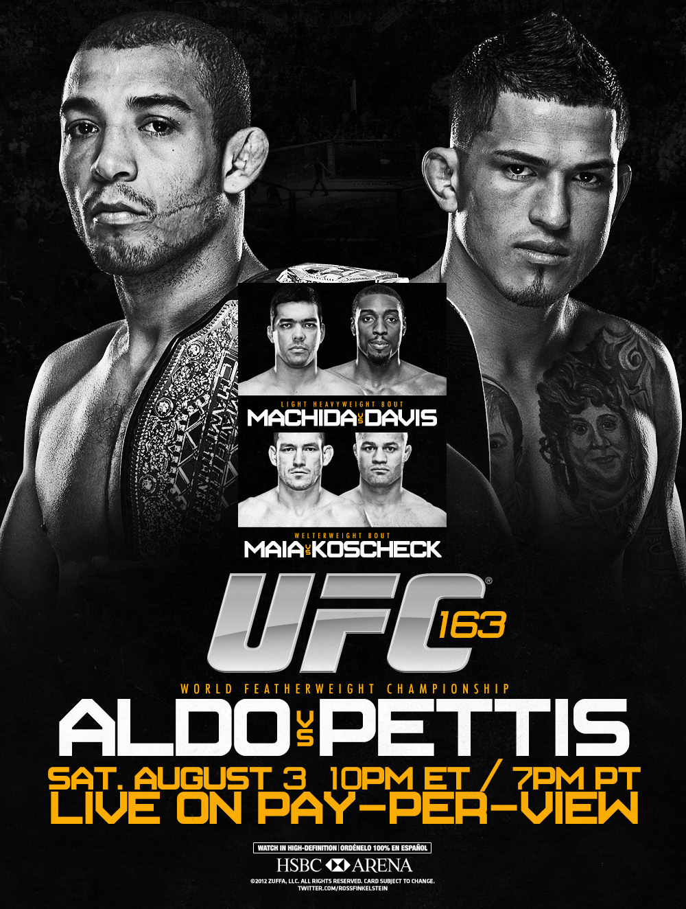 UFC MMA 163   aldo pettis   Machida davis maia koscheck