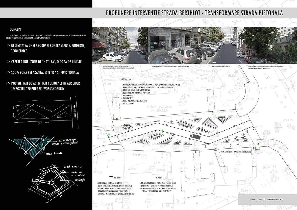 Urban Landscape Street pedestrian street design Concrete bench urban module design module Street Light
