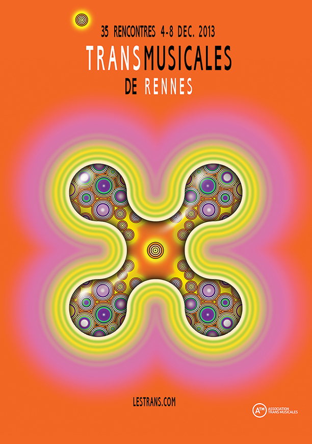 Music Festival Icon James Marsh Design logos france modern contemporary Colourful  3D starburst glowing vibrant orange fusion circles