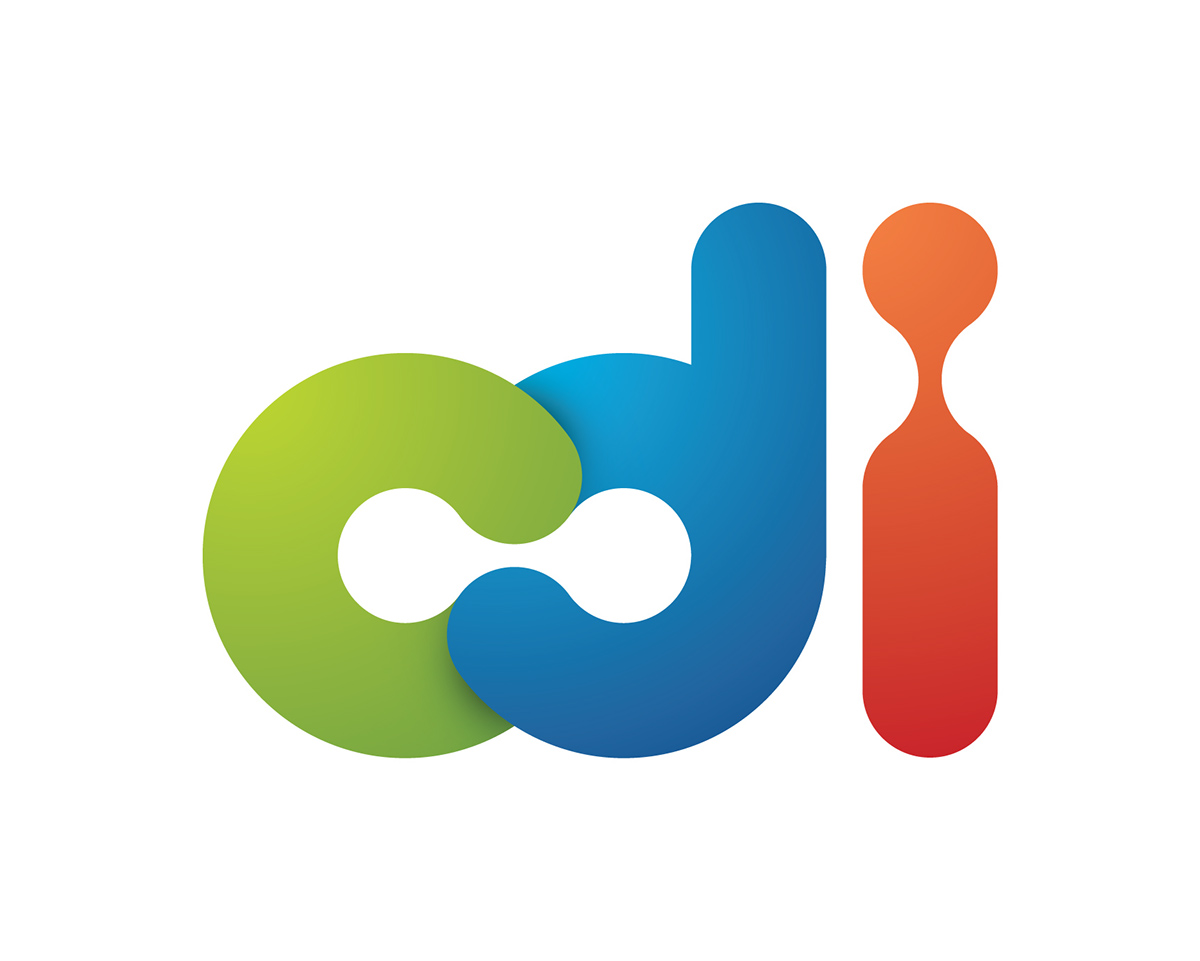 CDi NGO brand redesign logo soft geometric organic visual identity system