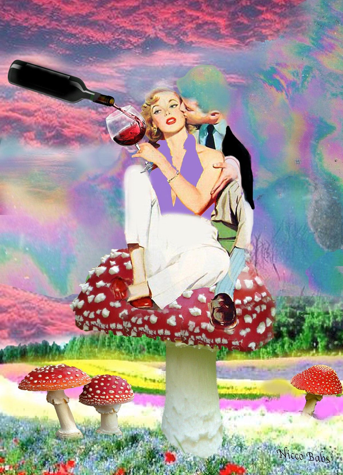 art collage Original surrealism surreal Pop Art pop color trendy digital collage art vision Unique worlds culture