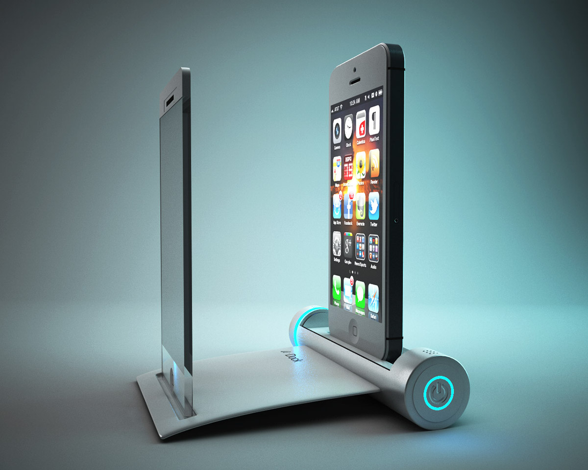 iphone design 3D concept Creativity apple dock photoshop cinema 4d vray