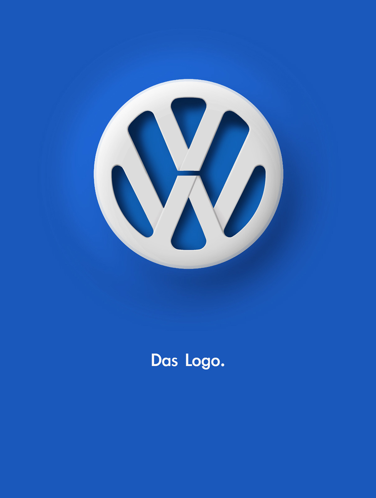 Logo VW 3D print poster VW rebranding logo