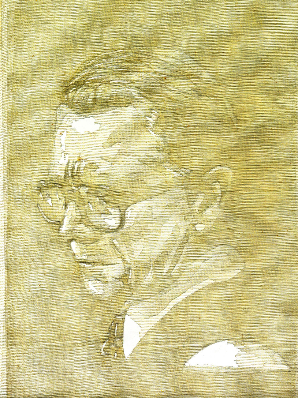 layered fabric for screen printed portrait of gary oldman portrait from tinker tailor soldier spy