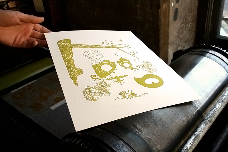 Cerriteno letterpress limited edition owl