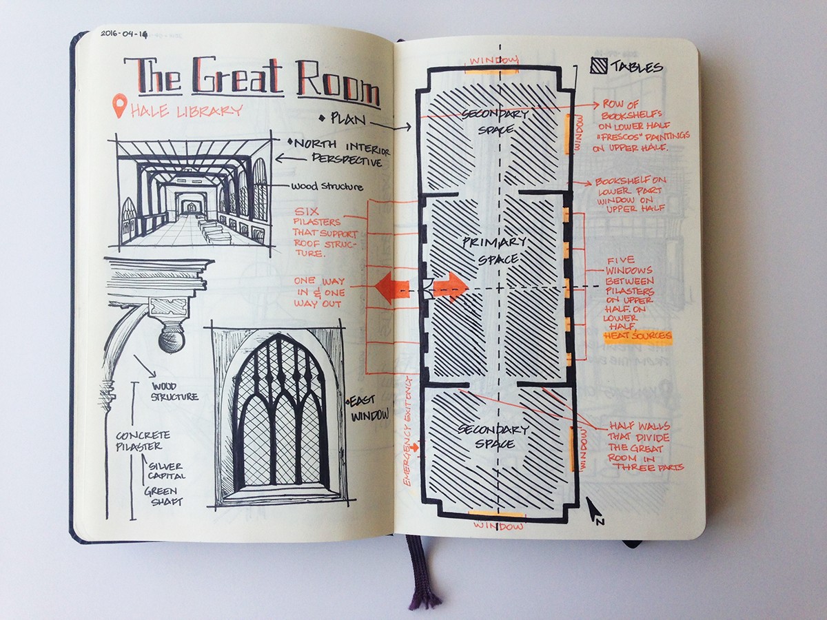 sketchbook moleskine architecture Process Drawings sketch