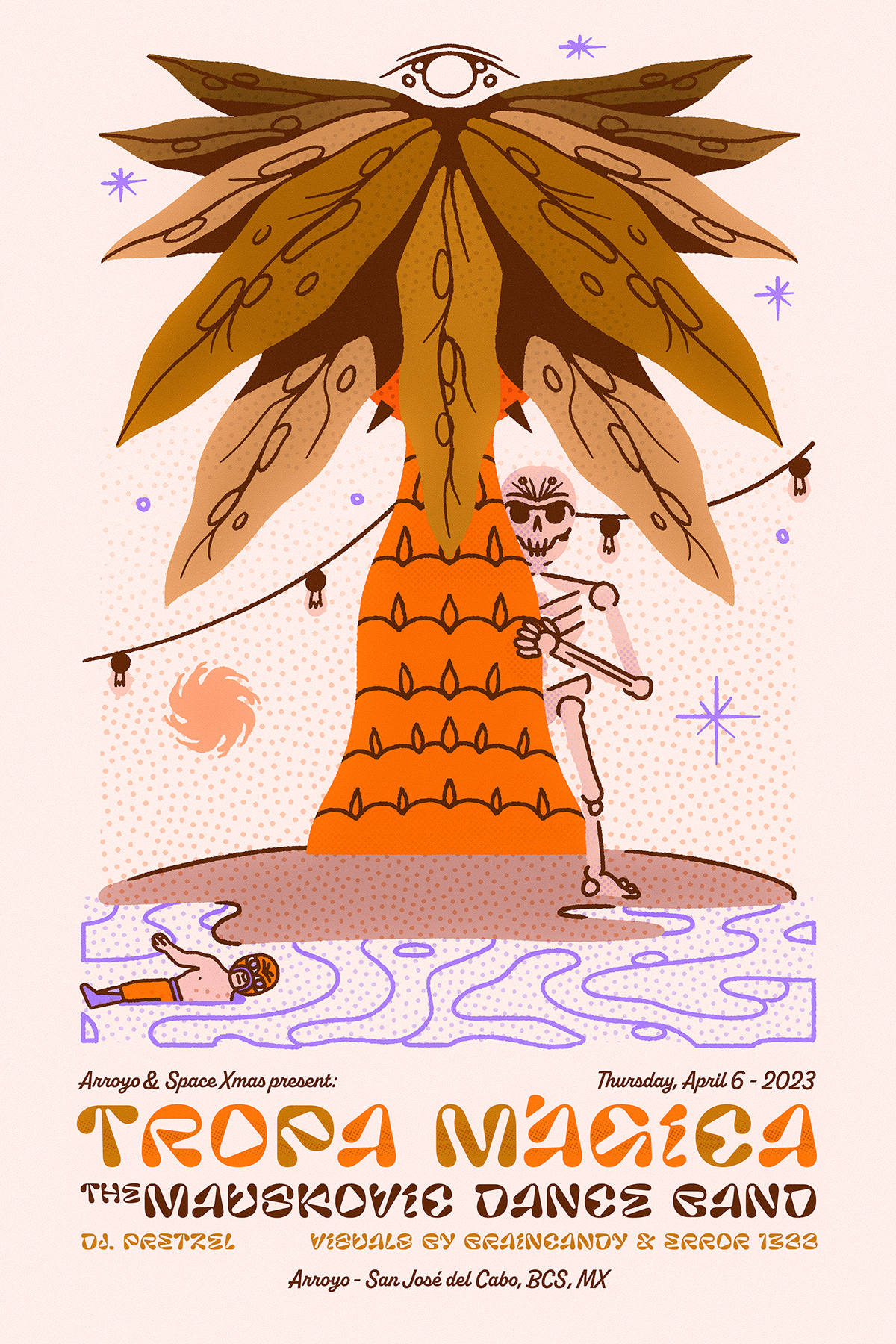 artwork design GigPoster merchandise music Poster Design print psychedelic trippy typography  