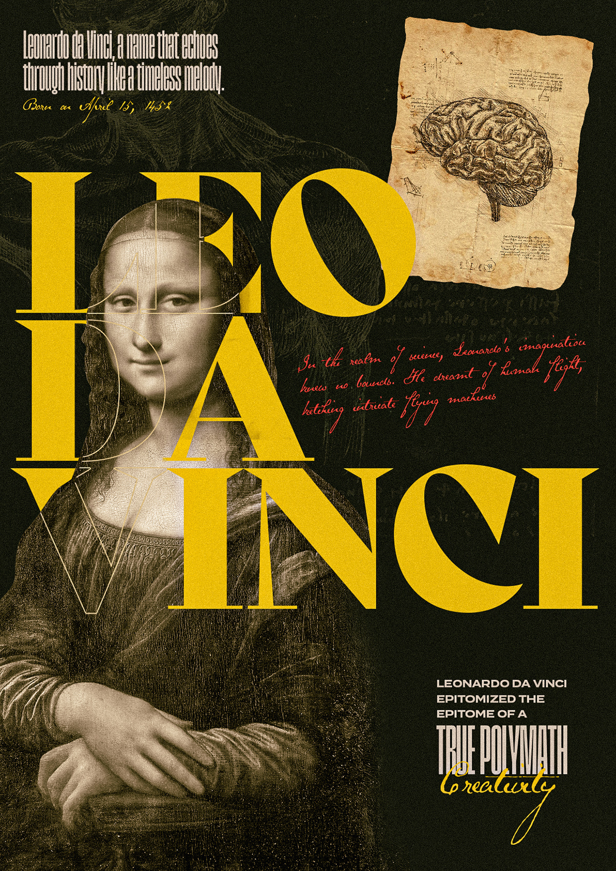 Leonardo Da Vinci Poster Design