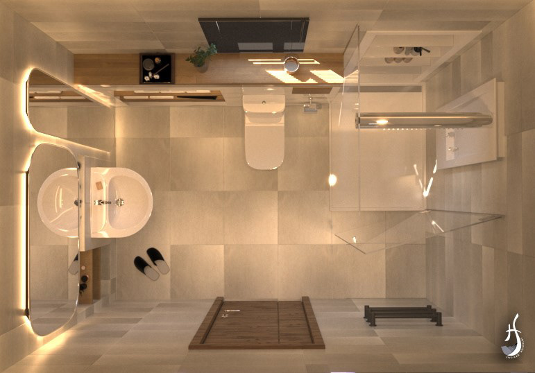 modern bathroom LED Lighting 3ds max bathrooms architecture corona renderer Hoda Hassouna hoda hassouna designs Interior Designing Master Bathroom