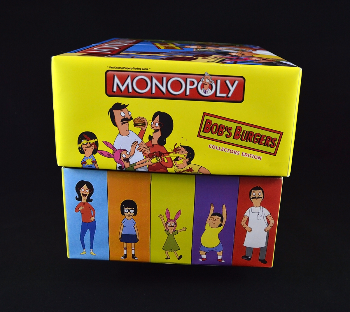 package design  graphic design  Monopoly sculpting  Games branding  Bob's Burger