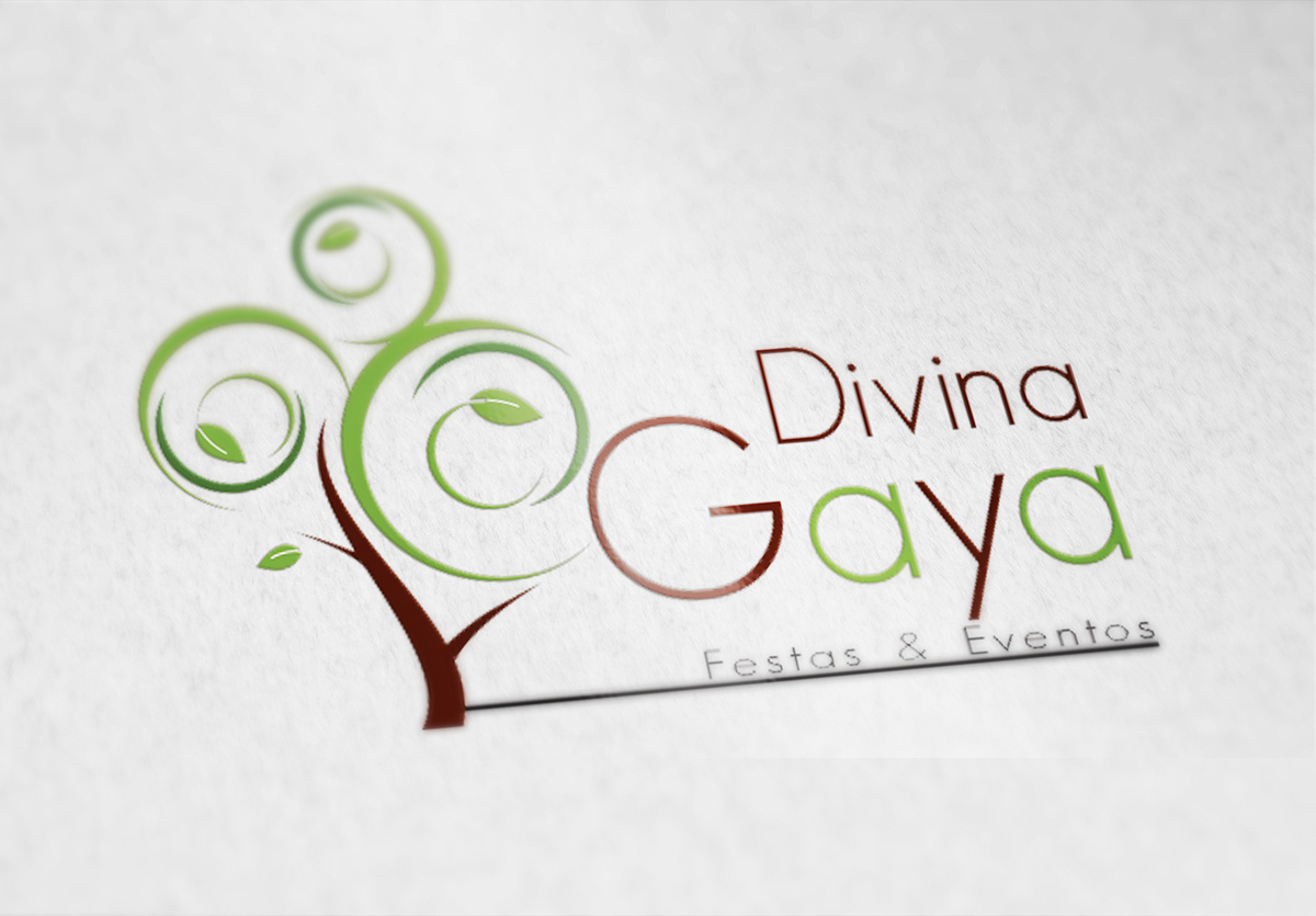 divina gaya eventos Logotipo Árvore