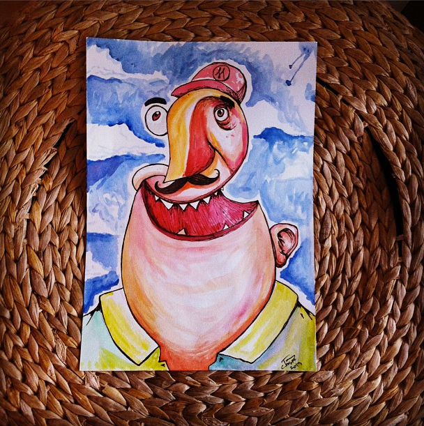 water color paint art Character