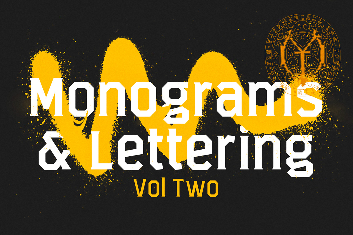 monogram monograma type typo tipografia yockmercado yock letras monterrey mexico tungas lettering logo vintage key design