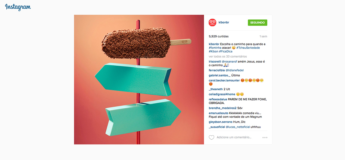 kibon Nonsense fresh minimalist color ice cream instagram social media art creative Good serious Food  wave silver