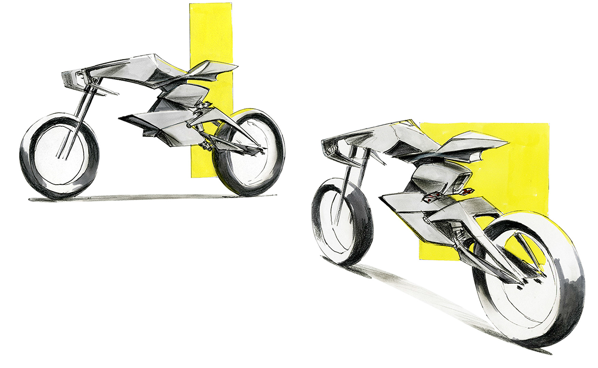 motorcycle road racing Carbon Fibre custom bike composites concept custom motorbike motorcycle design industrial design 