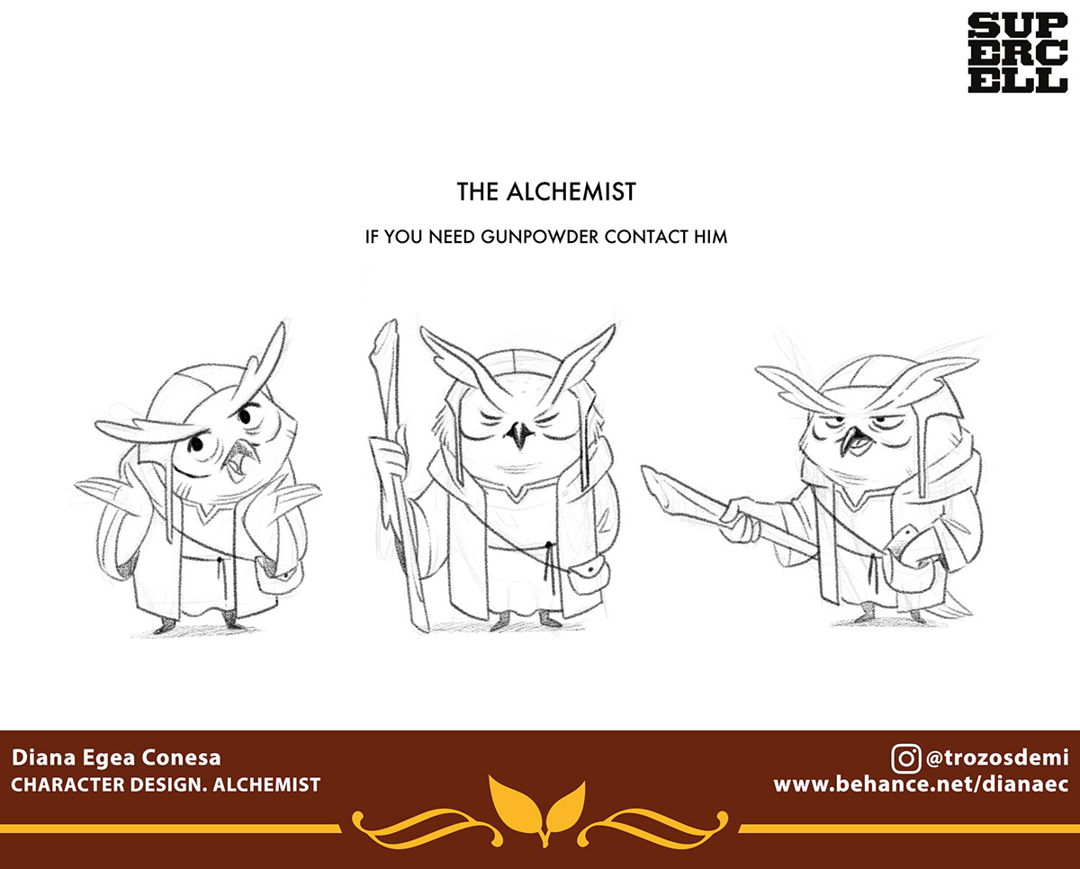 2D cartoon Character design concept art everdale gameart mobile sketch supercell videogame
