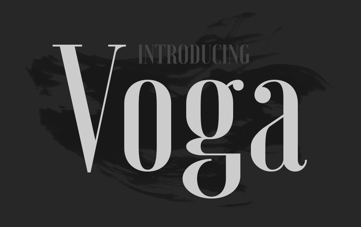 free font voga serif elegant classy Typeface condensed bold medium regular Display free type Opentype alternates